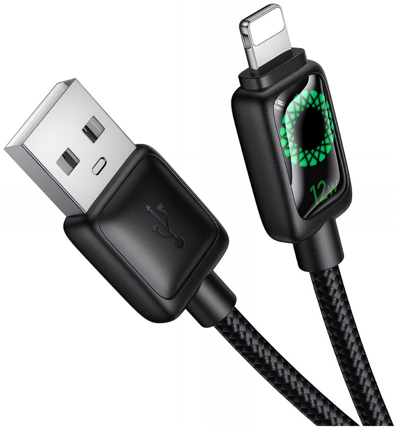 Datový a nabíjecí kabel USB-A - Lightning HOCO U146, 12W, 1.2m, černý