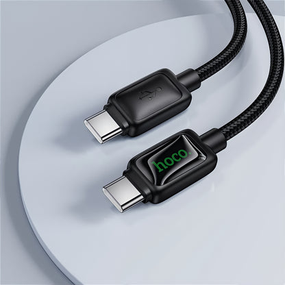 Datový a nabíjecí kabel USB-C - USB-C HOCO U146, 60W, 1.2m, černý