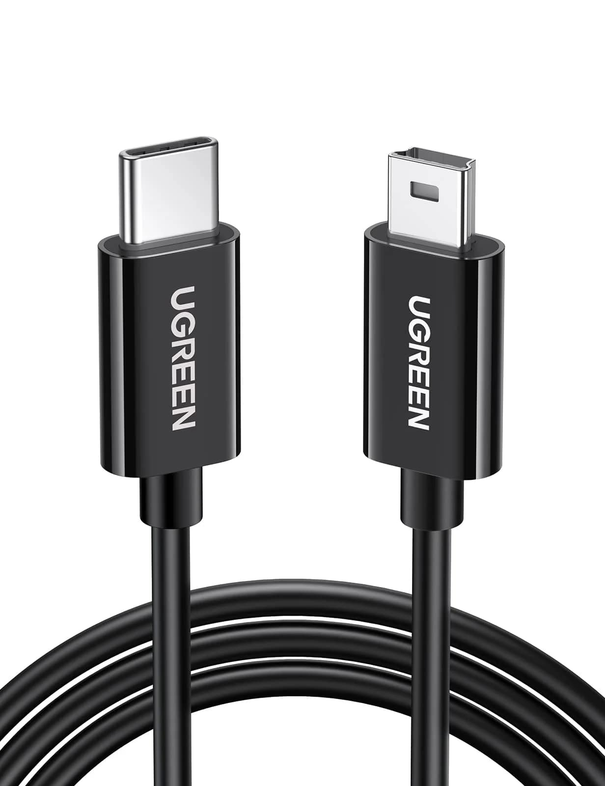 Datový a nabíjecí kabel USB-C - miniUSB UGREEN US242, 18W, 1m, černý