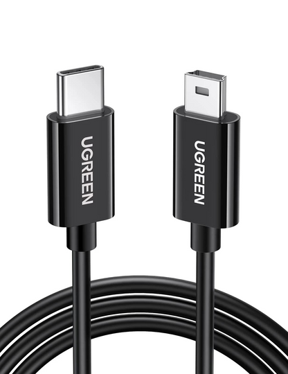 Datový a nabíjecí kabel USB-C - miniUSB UGREEN US242, 18W, 1m, černý