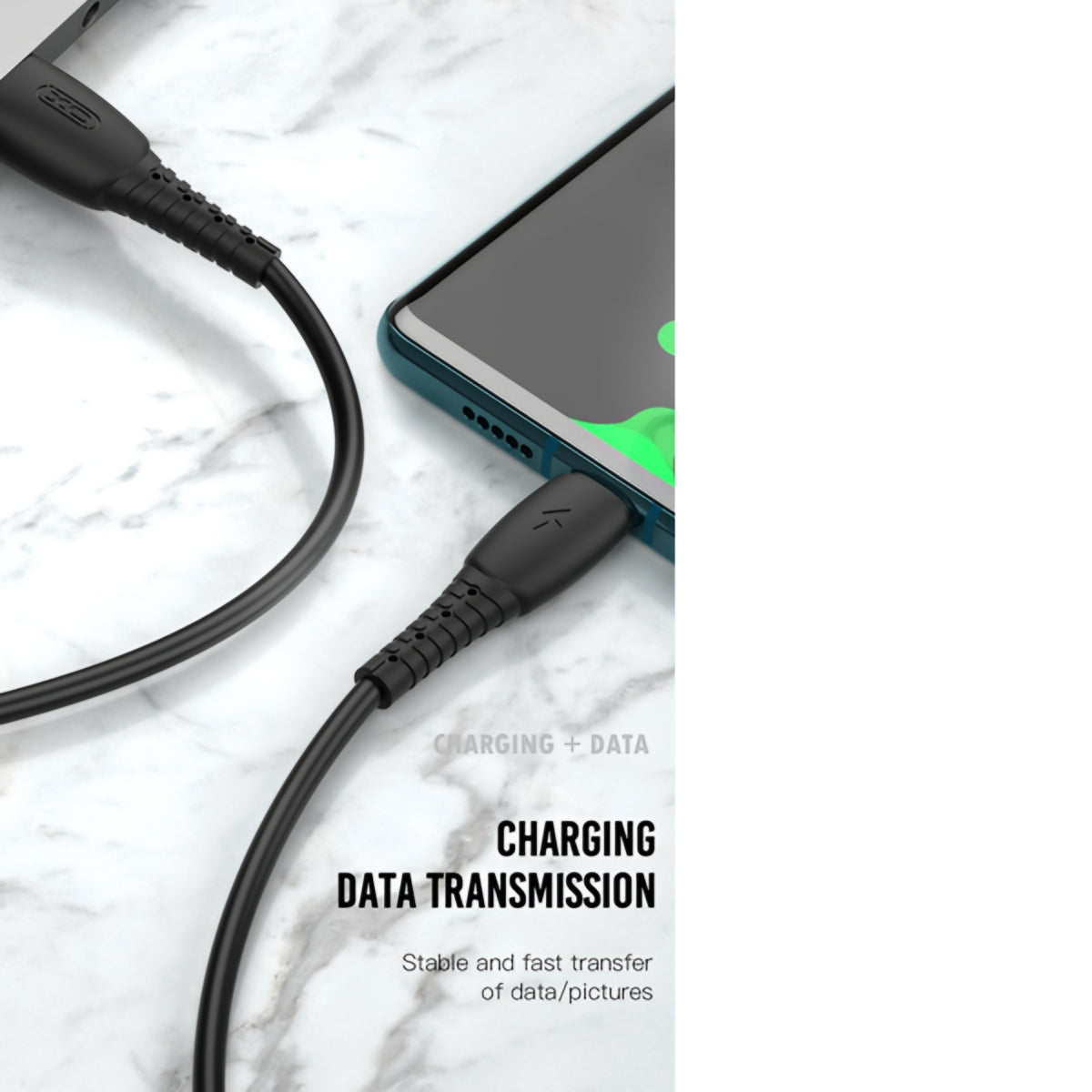 Datový a nabíjecí kabel USB-A - Lightning XO Design NB-P163, 18W, 1m, Černý