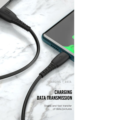 Datový a nabíjecí kabel USB-A - Lightning XO Design NB-P163, 18W, 1m, Černý