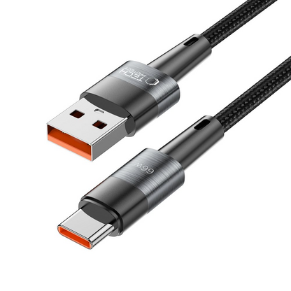 Datový a nabíjecí kabel USB-A - USB-C Tech-Protect Ultraboost, 66W, 0,5m, šedý