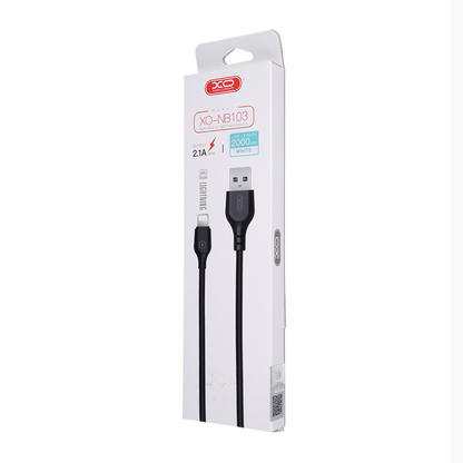 USB-A to microUSB Data and Charging Cable XO Design NB103, 18W, 1m, White