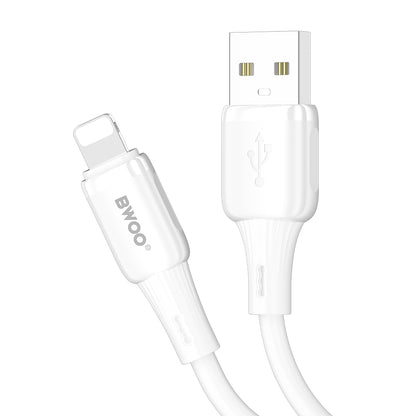 Datový a nabíjecí kabel USB-A - Lightning BWOO X329L, 15W, 1m, bílý