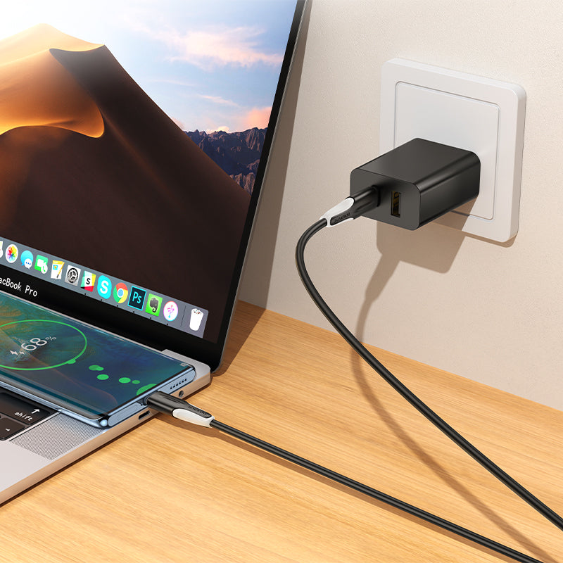 Datový a nabíjecí kabel USB-C - USB-C Borofone BX119 New, 60W, 1m, černý