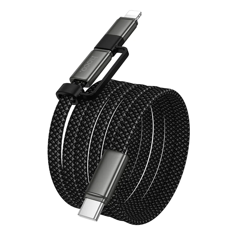 Datový a nabíjecí kabel USB-C - Lightning / USB-C HOCO X125, 60W, 1m, černý