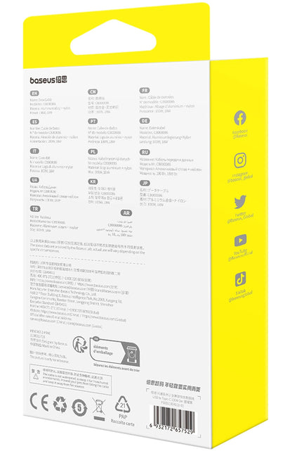 Datový a nabíjecí kabel USB-A - USB-C Baseus Flash Series II, 100W, 2m, černý P10311804111-01