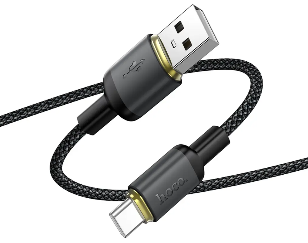 Datový a nabíjecí kabel USB-A - USB-C HOCO X128 Benefit, 36W, 1m, černý