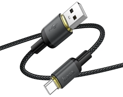 Datový a nabíjecí kabel USB-A - USB-C HOCO X128 Benefit, 36W, 1m, černý