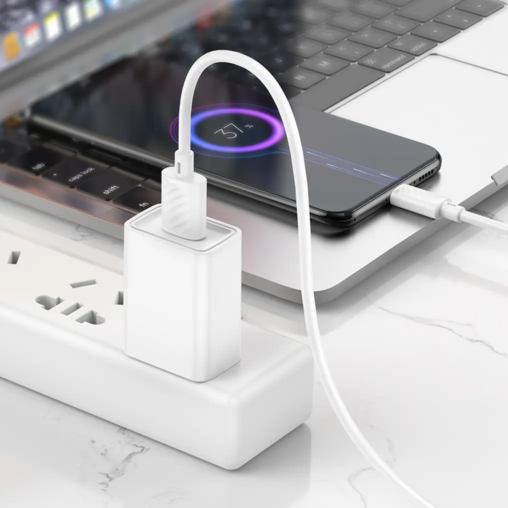 Datový a nabíjecí kabel USB-A - microUSB HOCO X88, 18W, 2m, bílý