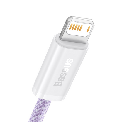 Datový a nabíjecí kabel USB-A - Lightning Baseus Dynamic Series, 18W, 2m, fialový CALD000505