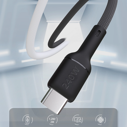 Datový a nabíjecí kabel USB-C - USB-C Dudao L9C Max, 240W, 1,2 m, černý