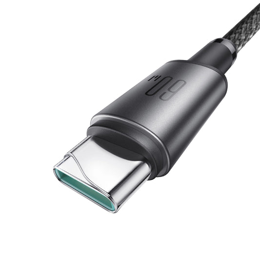 Datový a nabíjecí kabel USB-C - USB-C Joyroom S-A50, 60W, 1.2m, šedý