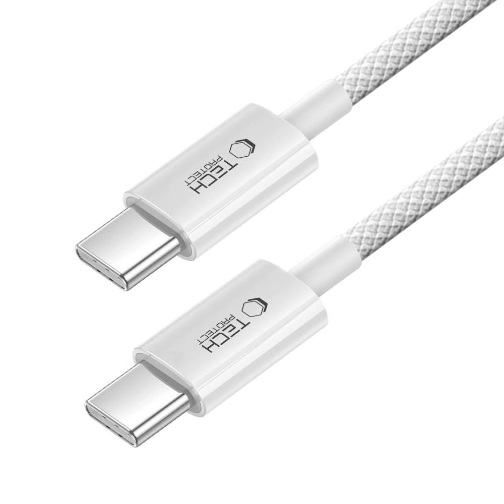 Kabel pro data a nabíjení USB-C - USB-C Tech-Protect Ultraboost Lite, 60W, 1m, Stříbrný