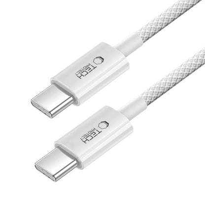 Kabel pro data a nabíjení USB-C - USB-C Tech-Protect Ultraboost Lite, 60W, 1m, Stříbrný