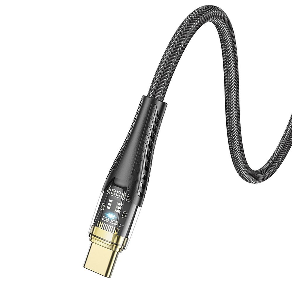Datový a nabíjecí kabel USB-C - USB-C HOCO U121, 60W, 1.2m, černý
