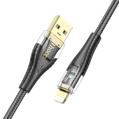 Datový a nabíjecí kabel USB-A - Lightning HOCO U121, 18W, 1.2m, Černý
