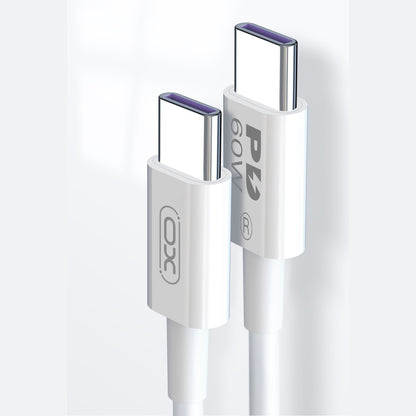 Kabel pro data a nabíjení USB-C - USB-C XO Design NB-Q190A, 60W, 1m, bílý