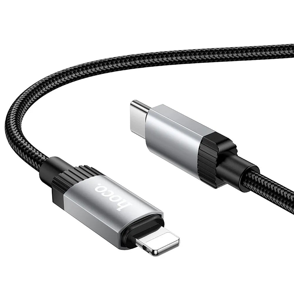 Datový a nabíjecí kabel USB-C - Lightning HOCO X117, 27W, 1m, černý