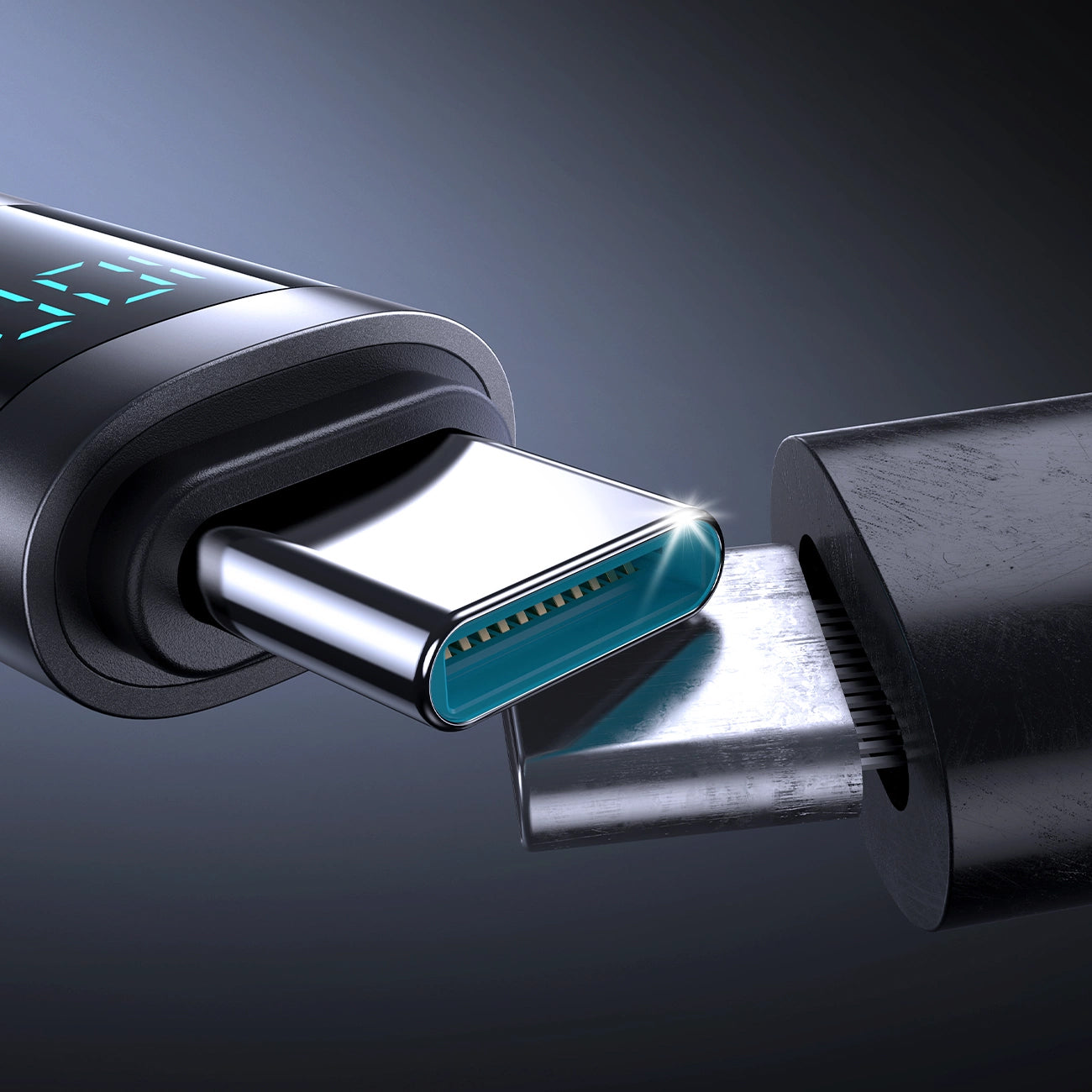 Kabel pro data a nabíjení USB-C - USB-C Joyroom S-A16 Pro Prism Display, 100W, 1.2m, černý