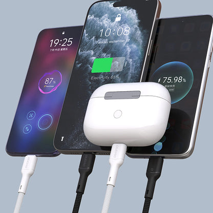 Datový a nabíjecí kabel USB-C - USB-C Dudao L9C, 65W, 1m, Bílý