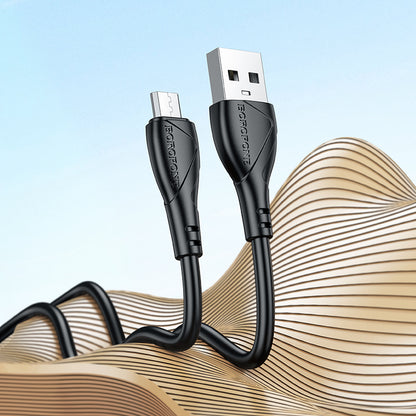 Datový a nabíjecí kabel USB-A - microUSB Borofone BX121 Energy, 18W, 1m, černý