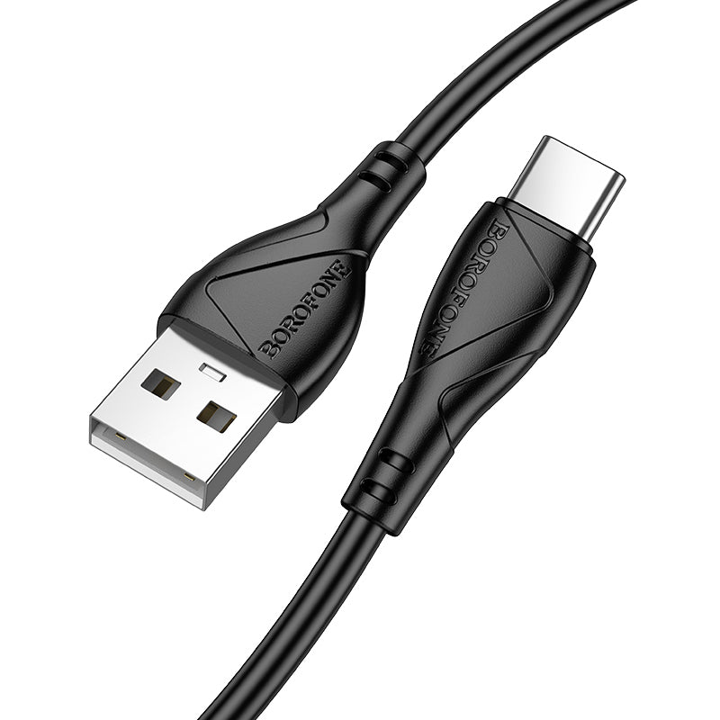 USB-A to USB-C Data and Charging Cable Borofone BX121 Energy, 18W, 1m, Black
