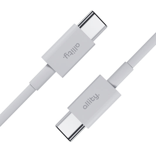 Datový a nabíjecí kabel USB-C - USB-C Allity. AUC-03, 100W, 2m, Bílá