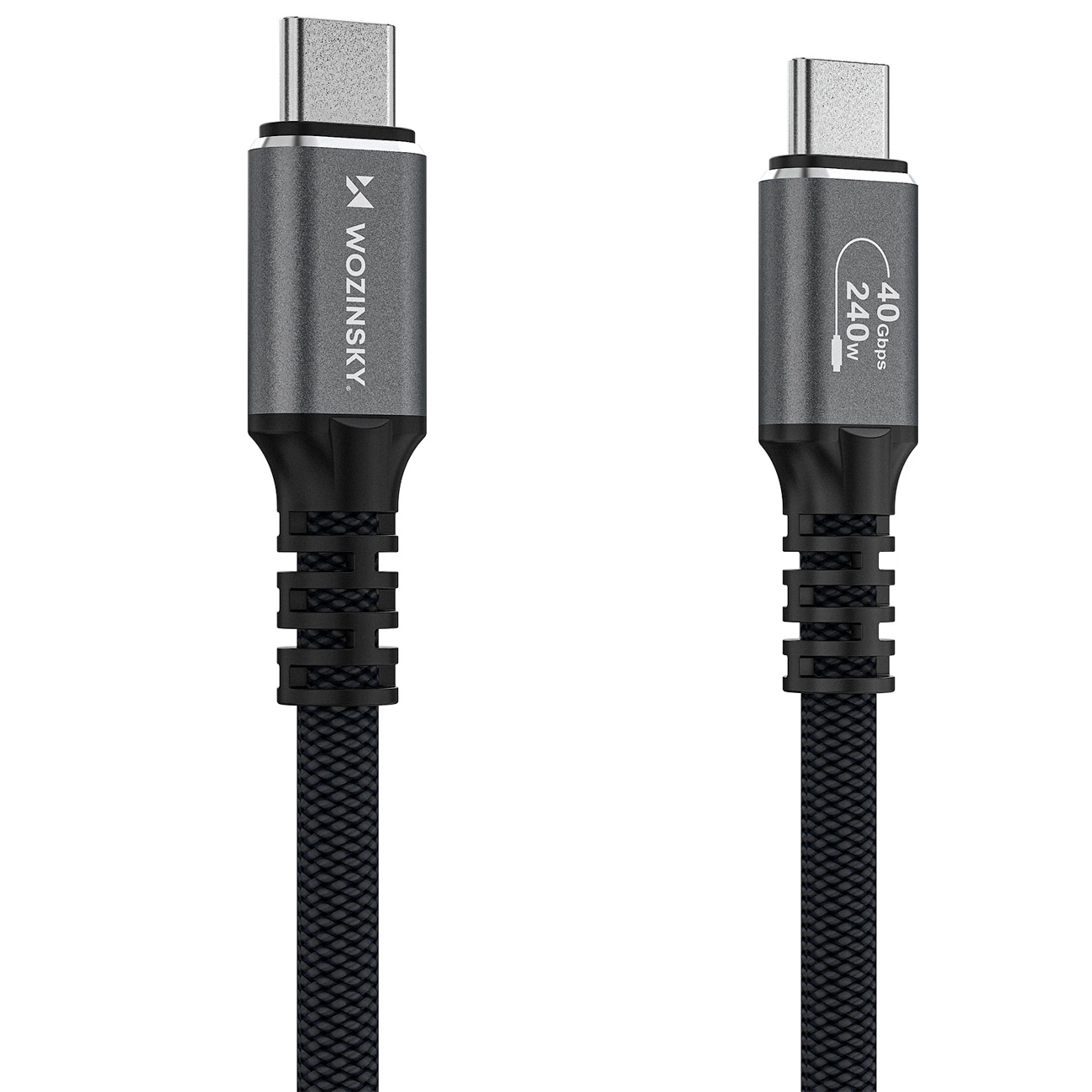 Datový a nabíjecí kabel USB-C - USB-C WZK WPS-UY42S, 240W, 2m, černý