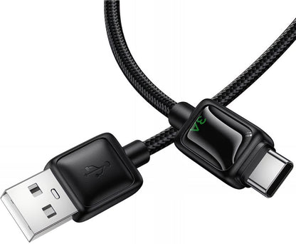 Datový a nabíjecí kabel USB-A - USB-C HOCO U146, 36W, 1.2m, černý