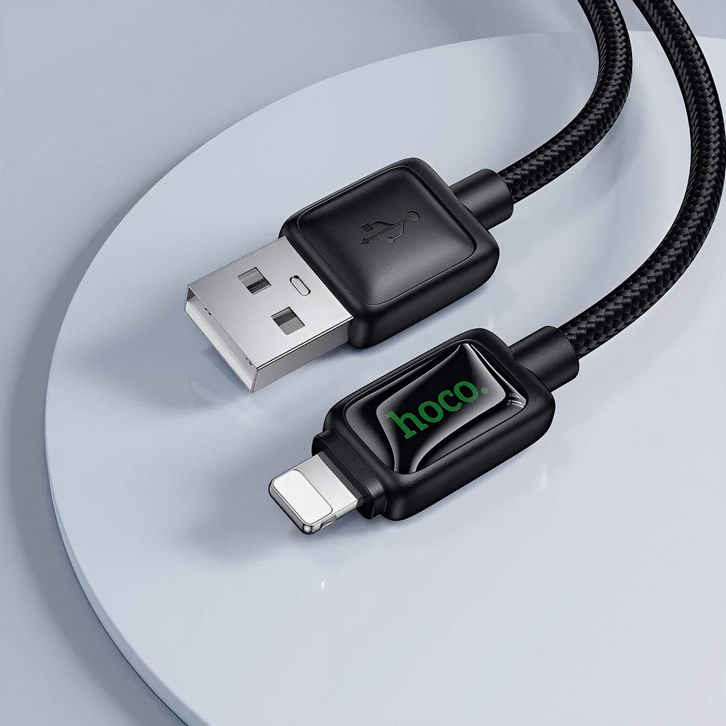 Datový a nabíjecí kabel USB-A - Lightning HOCO U146, 12W, 1.2m, černý