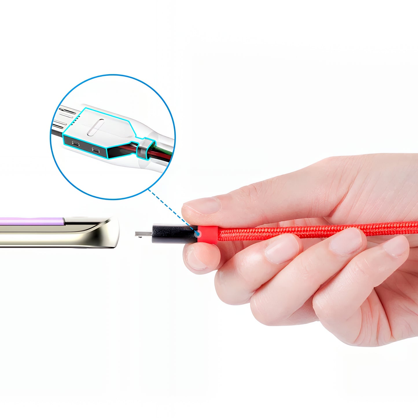 Datový a nabíjecí kabel USB-A - microUSB Anker PowerLine+, 18W, 0.91m, Červený A8142G91