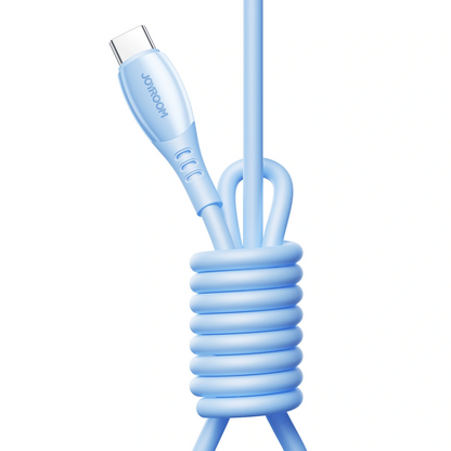 Datový a nabíjecí kabel USB-C - USB-C Joyroom S-A59 Vibrant, 60W, 1.2m, Modrý