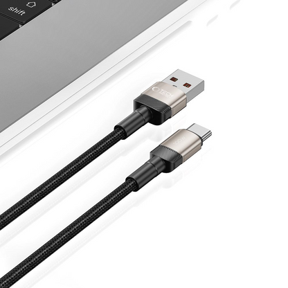 Datový a nabíjecí kabel USB-A - USB-C Tech-Protect Ultraboost EVO, 100W, 1m, stříbrný