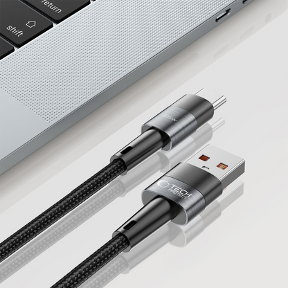 Datový a nabíjecí kabel USB-A - USB-C Tech-Protect Ultraboost, 66W, 0,5m, šedý