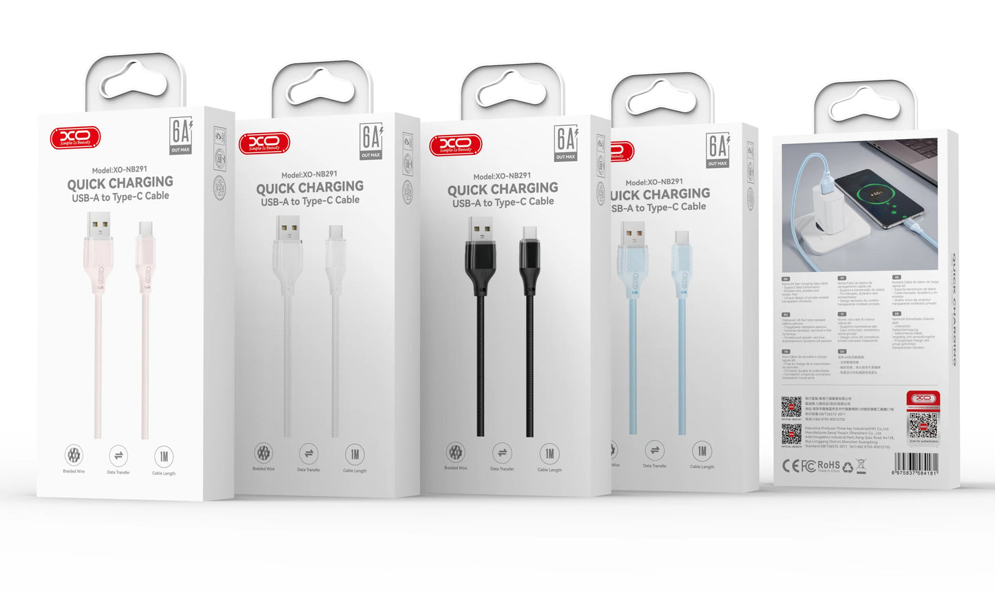 Datový a nabíjecí kabel USB-A - Lightning XO Design NB291, 18W, 1m, Růžový