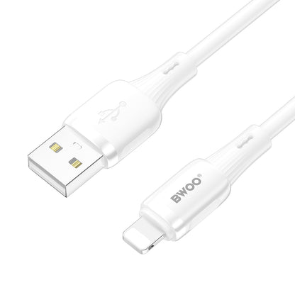 Datový a nabíjecí kabel USB-A - Lightning BWOO X329L, 15W, 1m, bílý