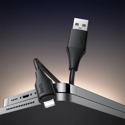 Datový a nabíjecí kabel USB-A - Lightning HOCO X124, 18W, 1m, černý