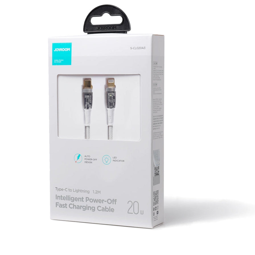 Datový a nabíjecí kabel USB-C - Lightning Joyroom S-CL020A3, 20W, 1,2m, bílý