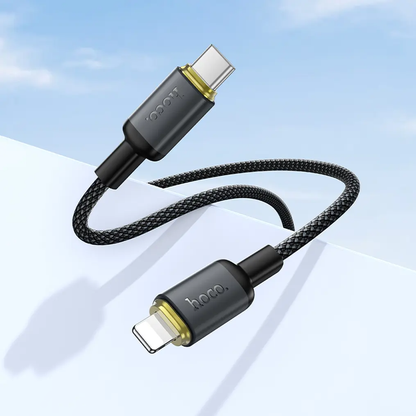 Datový a nabíjecí kabel USB-C - Lightning HOCO X128 Benefit, 30W, 1m, černý