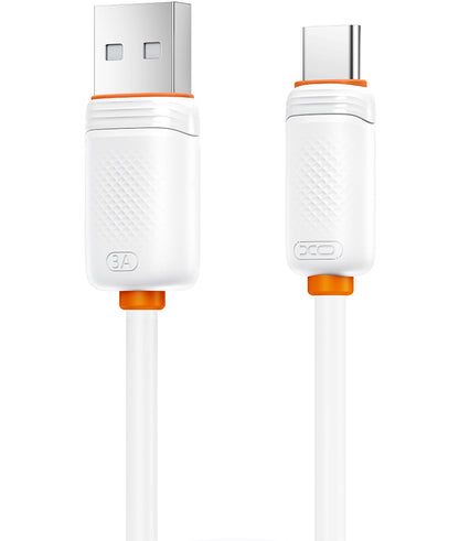 USB-A to USB-C Data and Charging Cable XO Design NB302, 18W, 1m, White