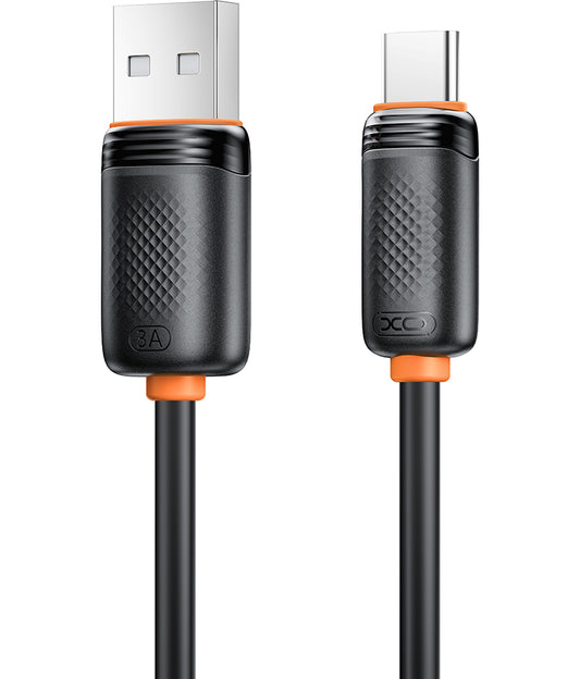 Datový a nabíjecí kabel USB-A - USB-C XO Design NB302, 18W, 1m, černý