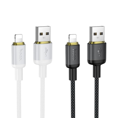 Datový a nabíjecí kabel USB-A - Lightning HOCO X128 Benefit, 12W, 1m, černý