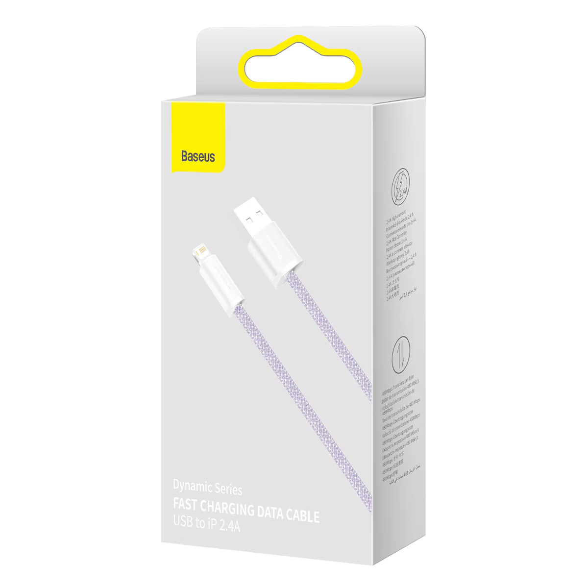 Datový a nabíjecí kabel USB-A - Lightning Baseus Dynamic Series, 18W, 2m, fialový CALD000505