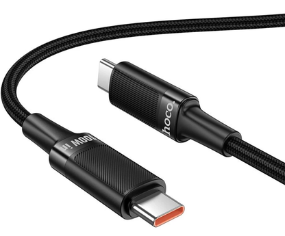 Datový a nabíjecí kabel USB-C - USB-C HOCO U153 Extreme, 100W, 1,2m, černý