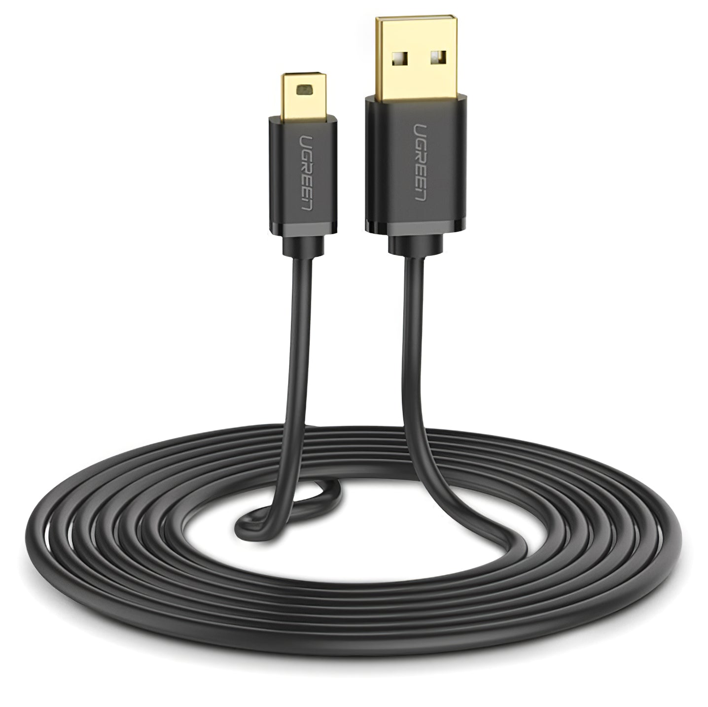 Datový a nabíjecí kabel USB-A - miniUSB UGREEN US132, 2m, černý