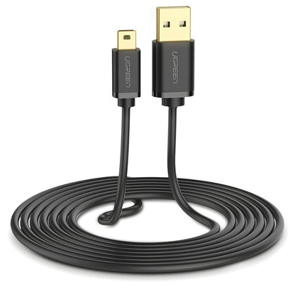 Datový a nabíjecí kabel USB-A - miniUSB UGREEN US132, 2m, černý