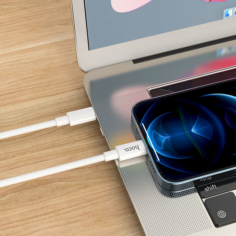 Kabel pro data a nabíjení USB-C - Lightning HOCO X56, 20W, 1m, bílý