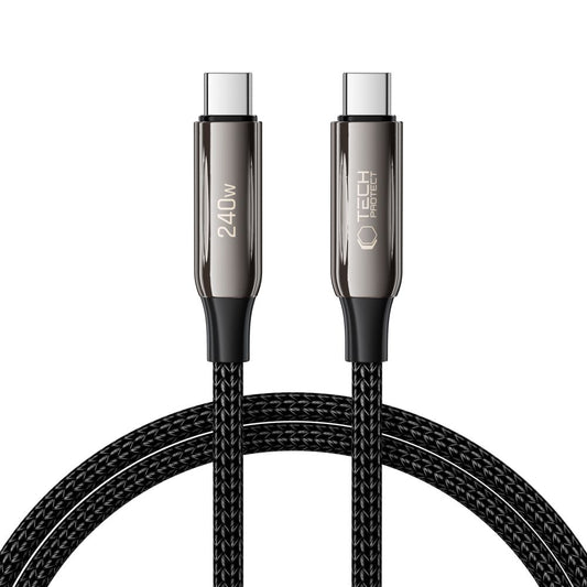 Kabel pro data a nabíjení USB-C - USB-C Tech-Protect UB10T Ultraboost, 240W, 1m, černý